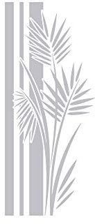 GRAZDesign Fenstertattoo Wellness Banner mit Palmen-Blätter, Glastüren Aufkleber Badezimmer, Glastattoo Folie für Duschkabine / 93x40cm