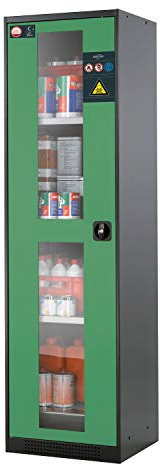ASECOS Chemikalienschrank CS RAL 7016/RAL 6011 3FB1BW.S (St.bl.) zur Lagerung von Nicht entzündbaren Gefahrstoffen in Arbeitsräumen