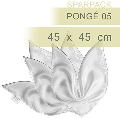 CREATIV DISCOUNT® NEU Seiden-Tuch Sparpack,45x45 cm, Pongé 05,12 St.