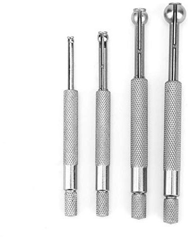 Pince Piercing, 4 Pièces Ensemble De Pinces Pour Piercing Jauge d'Alésage Rond Télescopique Intérieur Jauge d'Alésage 3-13mm pour la réparation de perles, de montres et de lunettes