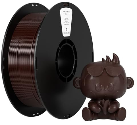 kexcelled PETG 3D Druck Filament 1,75mm +/- 0,03mm, 1kg Spule, Schokolade | Chemische Resistenz, 3D Druck Material, für Modellgestaltung, Für die meisten FDM-Drucker