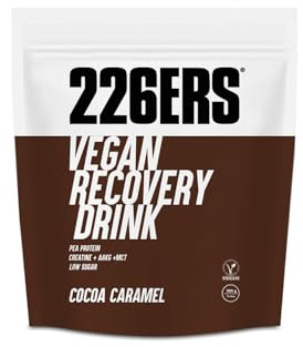 226ERS Vegan Recovery Drink | Veganes Erbsenprotein, Protein pulver mit Kreatin, Mittelkettiges Triglyceride (MCT) und L-Arginin | Regeneration ohne Gluten und Lactose, Kakao und Karamell - 500gr