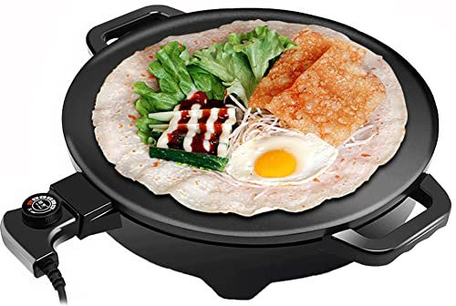MNSSRN Pan-Cuisson électrique à Fond Plat, Fabricant de crêpe électrique de ménage Multifonctions, poêle à pâtisserie électrique antiadhésive avec Barbecue à Fond Plat
