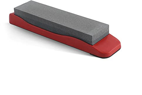 LINFFSTR 120/240 Dual Grit Whetstone With Non-slip Base Knife Sharpener Stone Brown Corundum Waterstone Knife Repair Grinding Tool For Kitchen Knife Scissors Axe Razor (Color : B)