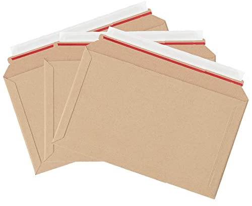 Umschläge aus starrem Karton, abziehen und versiegeln, starke Kartonverpackung, Postversand, Post, Royal Mail, große Briefumschläge, Buch-Versandtaschen (10, 334 x 234 mm)