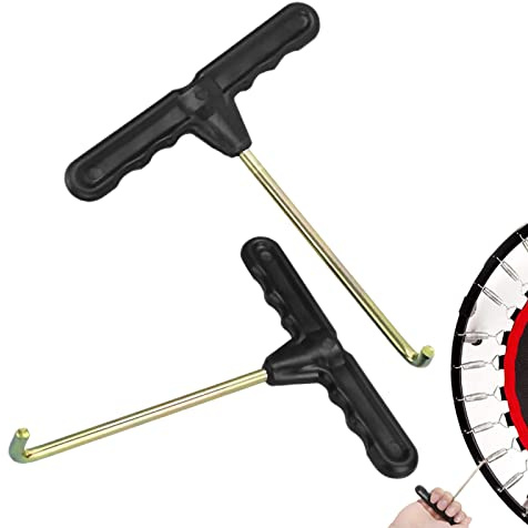 Heting-YQ 2 Stück Trampolin T Haken Kit Metall Trampolin Werkzeug | T-Haken Trampolin Federspanner Federzieher Feder für Springen Trampolin Federzug