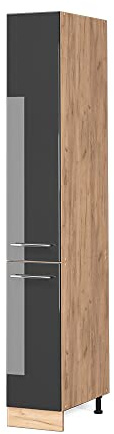 Vicco Apothekerschrank Fame-Line, Anthrazit Hochglanz, 30 cm