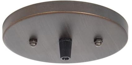 B&P Lamp 5 1/4 Inch Modern Shallow Steel Canopy Kit with Hardware, Antique Bronze