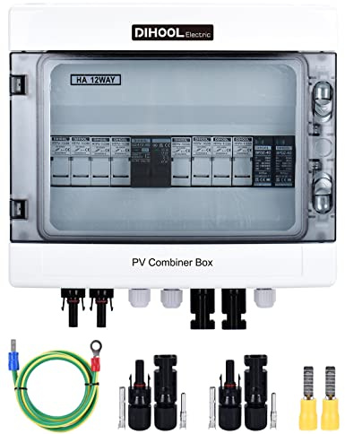 Solar PV Überspannungsschutz Anschlusskasten DC1000V 4 Strings Blitzschutz Für PV anlage Photovoltaik IP65 Gehäuse(4 in,1 out)