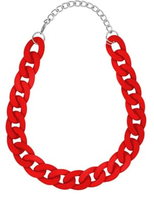 Soul-Cats Statement Kette Halskette bunt riesig oversized Panzerkette Gliederkette Vintage