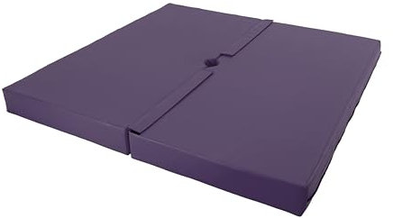 Pole Dance Matte 5cm viereckig - 120cm Breite - rutschfeste Bodenmatte mit Öffnung für Pole Dance Stange - quadratische Schutzmatte Sturzmatte - Gymnastik Fitness Zubehör