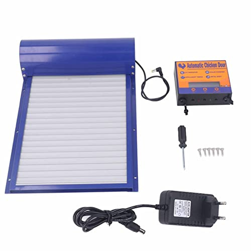 LOCADENCE Porta Automatica per Pollaio, Apriporta Automatica a Batteria con Timer, Accessorio Multifunzione per Pollaio per Galline, Anatre e Oche