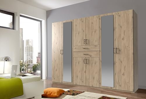 möbelando Drehtürenschrank >Dillingen< in Viking Oak NACHBILDUNG - 270x208x58cm (BxHxT)