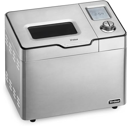 Trisa Le Bistro Brotbackautomat, 25 Programme & Nuss-Verteiler, 13h Timer | 25 Backprogramme, Auto Nuss- & Fruchtverteiler, 13h Vorprogrammierung + 60 Min Warmhalten, 3 Krustenstufen, LCD-Display