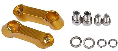 YIJIAVSX Motorradspiegel Motorradspiegel Motorrad Rückspiegel Verlängerung Riser Verlängern Adapter Für Kawasaki Z250 Z300 Z650 Z900 Z900RS Z800 Z1000 Z750 ER-6N ER-6F Motorradspiegel(Gold)