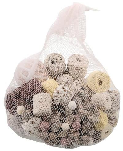 Kisangel 1bag Aquarium Filter Media Bag Ceramic Filter Mesh Bag for Fish Tank Aquarium Easy Maintenance