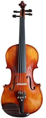 Anfänger Violin Komplette Anfänger-Violine Aus Massivholz Fichtendecke Ahornrückwand Violino Professionelles Spielinstrument Mit Kofferbogen(1/2)