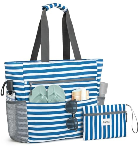 G4Free 35/50/80L Strandtasche XXL Familie & Badetasche Faltbar Groß | Wasserdicht/Leicht für Shopping Strandurlaub und Schwimmbäder