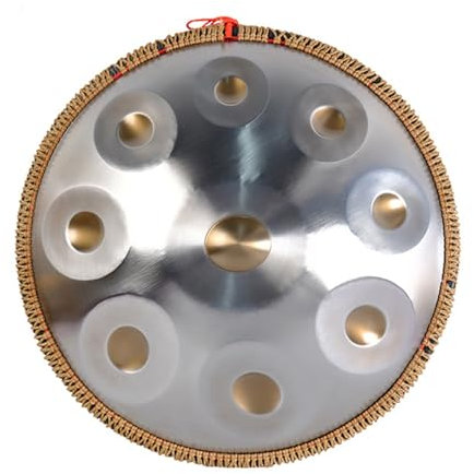 WQOTHHZR Stahlzungentrommel, Handpan-Trommel, 12 Töne, 22 Zoll, Stahl-Handpan für Erwachsene, 9 Töne für Anfänger, Geschenk, Kindermeditation, mit weicher Handpan-Tasche (9 Töne, 432 Hz)