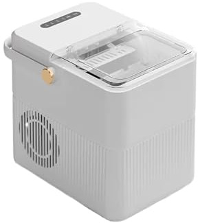 Fabbricatore di ghiaccio portatile Macchina for il ghiaccio elettrica portatile da banco, 15 kg in 24 ore, 9 cubetti a forma di proiettile pronti in 6 minuti, perfetta for feste e bar di casa Macchina