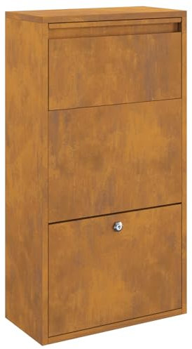 vidaXL Cassetta Postale per Pacchi 44x22x82 cm Acciaio Inossidabile