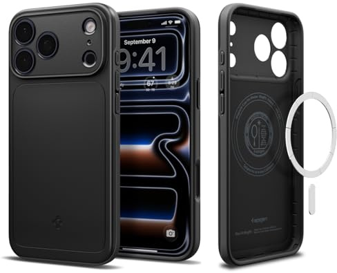 Spigen Thin Fit MagFit Case for iPhone 17 Pro Max, MagSafe Compatible Phone Cover [Military-Grade Drop Protection] - Black