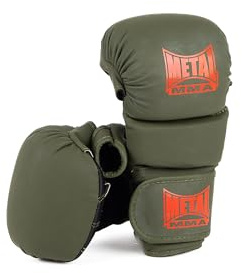METAL BOXE - The Shell Guanti per sparring e MMA, taglia L, verde oliva