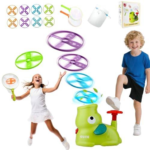 Cylora Giocattolo Disco Volante, Giocattolo per Bambini dai 3 4 5 6 7 8 9 10 Anni, Flying Saucer Launcher, Giochi da Giardino Esterno per Ragazzi, Regali Pasqua Natale per Bambini
