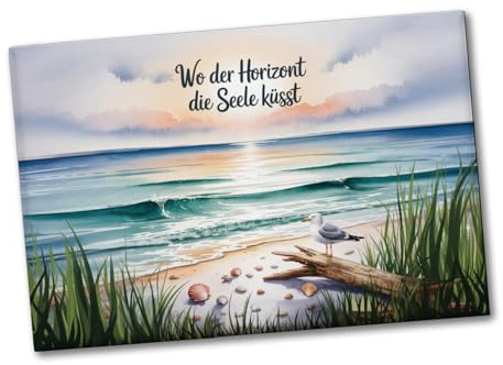 Strandlandschaft Sonnenuntergang Souvenir Souvenir Magnet mit Spruch Lustiger Souvenir Magnet mit Spruch