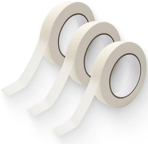 3PCS Masking Tape for Painting,24mm x 50m Wide Masking Tape for Painting,Painters Tape, Durable Decorating Tape for Crisp Paint Lines, Multi-Surface Adhesive Wide for DIY