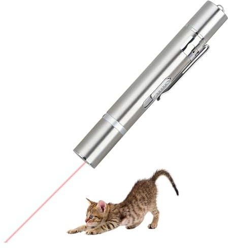 EuSupNova Linterna LED Recargable para Gatos, Juguetes Interactivos para Gatos y Perros, USB Recargable, Muchos Tipos y Patrones de Luz, Ideal para Juegos, Entrenamiento y Actividad Física