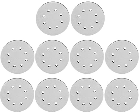 5 Inch Soft Density Interface Pads, Replacement Sanding Sponge Buffer Cushion, 10PCS Sander Buffer Pads with Flexible Foam for Vibrating Reduction, Dust Proof Polishing Cushion Pad (8 Hole)