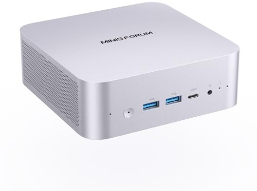MINIS FORUM AI X1-470 Mini PC Barebone AMD Ryzen AI 9 HX470 (12C/24T, up to 5,2 GHz), Dual DDR5 RAM Slots M.2 SSD Slots,HDMI/DP/USB4 (4K@120 Hz), Dual Speaker/DMIC,USB-A X 3, 2.5G LAN, Wi-Fi 7/BT5.4