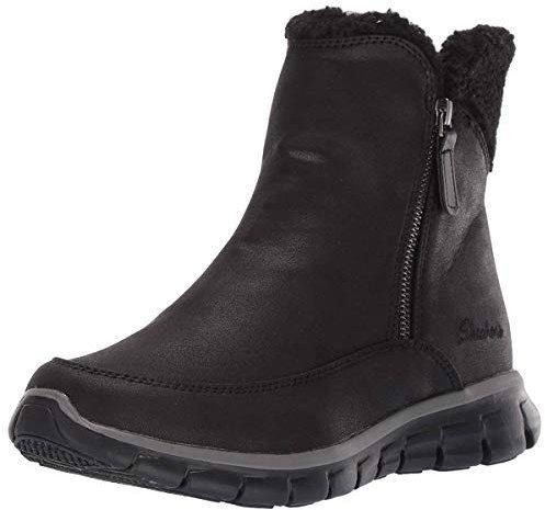SKEAJ|#Skechers 44779 , Black Micro Leather/Faux Sherpa Bbk), 4 (37 EU) EU