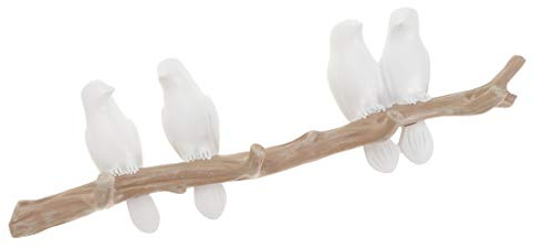 HomeDecTime Garderobenhaken Vögel Kleiderhaken Wandhaken Mantelhaken Handtuchhaken Wand Dekoration - 4 Vögel