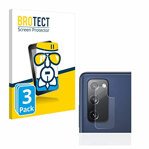 BROTECT Schutzglas für Samsung Galaxy S20 FE | (NUR Kameraschutz) 3 Stück Transparenter Displayschutz Made in Germany Schutzfolie Panzer Folie Glas 9H Clear