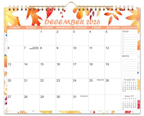 2026-2027 Calendar - Wall Calendar from Apr 2026 to Jun 2027, 15 Monthly Planner with Seasonal Designs for Planning and Organizing for Home or Office, 11.5 x 14.5 In Calendar 2026-2027