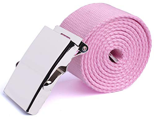 Kongs Gürtel Stoffgürtel Übergrößen 90-250 cm Damengürtel Herrengürtel Metallschnalle (Rosa, 150cm)
