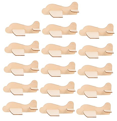 FOYTOKI 16st Spielzeugflugzeug Aus Holz Kinderpuzzle-flugzeug Flugzeugform Aus Holz Flugzeugausschnitt Aus Montage Flugzeugausschnitte Aus Kunsthandwerk Aushöhlen Hölzern