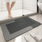 Sydzkjyxgs 45x75cm Super Absorbierende Badezimmerteppich rutschfest Waschbar Schnelltrocknende Badvorleger Duschvorleger für Badezimmer, Rechteckig Dunkelgrau