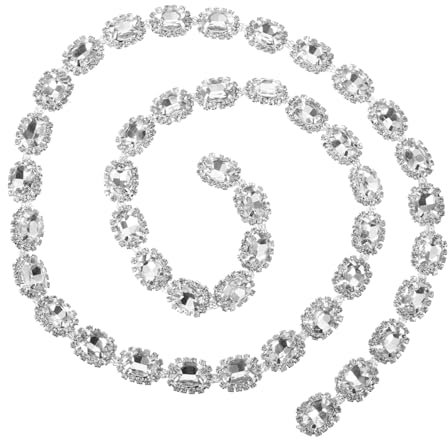 NUOBESTY Strasskette handwerkliche Juwelen Strassapplikation Bling Haarschmuck Schleife deko Kristallbesatz Strassbesatz für Kleider Quaste Kunsthandwerk Gürtel Zubehör Applikationen Glas