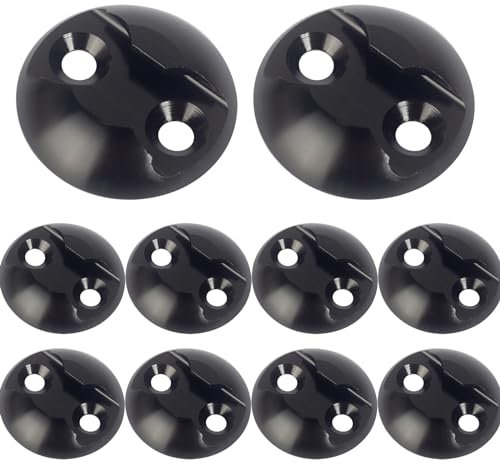 MetVot 10 Stück Airlineschiene Zurrpunkt Zurrplatte für einfach Fitting, Flugzeug, Wohnmobilen, Transportern, Krankenwagen usw- Zuverlässige Sicherung Ihrer Ladung beim Transport (schwarz)