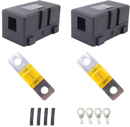 HISports Midi Sicherungshalter ANS Auto-Sicherungshalter und 2 Stück Hochstrom-Bolt-On-Midi-Sicherungen 40 A Ampere Midi Sicherung oder Streifensicherung für Autos, LKWs, Fahrzeuge