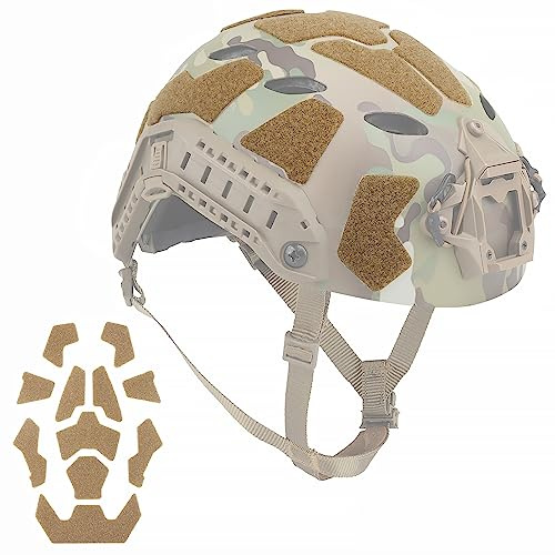 Qavctw 11pcs Airsoft taktischer Helm Haken und Schleife Befestiger Set DIY-Kit für schnellen hohen Schnitt Helm