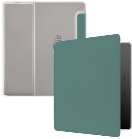 Hülle für 7 Kindle Oasis (3. Generation-2017 Release), Ultra Clear Soft Flexible Transparent TPU Back Cover mit Auto Sleep/Wake für Kindle Oasis (Modell NO. S8IN4O), Dunkelgrün