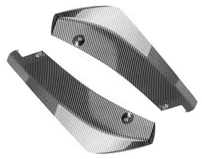 LXBSXY 2 Stück Auto Seitenschweller für Ford Fiesta (2017+) [MK8], Karosserie Spoilerlippe ABS Rocker Splitter Winglet Wings Canard Diffusor Auto Spoiler Styling Zubehör,Rear-Carbon Fibre