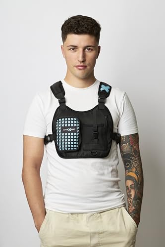 LuyaXpro Pechera Cámara de acción Universal teléfono Pecho Correa arnés Montaje para Smartphone, Mochila Multifuncional con Bolsillos, Deportes Extremos como Moto, Bicicleta, Accesorio Movil (Xpro)