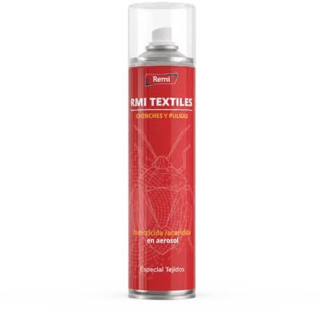 Remi Hogar Spray Anti Chinches y Pulgas Insecticida | Veneno | Aerosol Repelente Especial Tejidos | Eficaz | Aplicar en muebles 12 Unidades