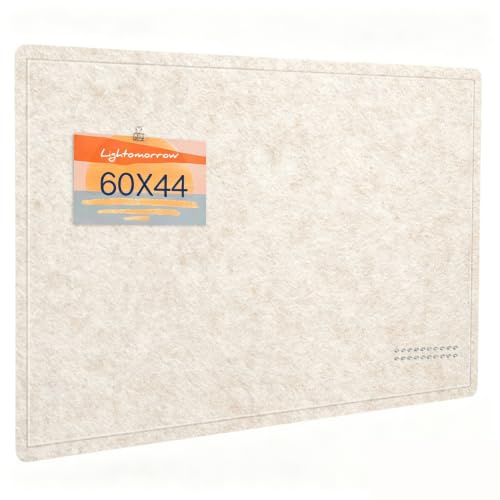 Lightomorrow Pinnwand, 60 x 45 cm Filztafel - Dekorative Pinnwand Korktafel Alternative für Wand, Faltbar Selbstklebend Vision Board Gebetstafel mit 20 Pinnnadeln - Haferflocken