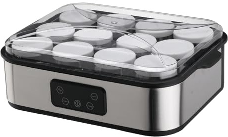 2200ML Yogurt Maker - Electric, Compact, Stainless Steel Machine with LED Display, Automatic Yogurt Maker Machine, for Making Fresh, Healthy Homemade Desserts